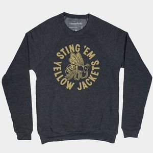 Georgia Tech Sting ‘Em Yellow Jackets Sweatshirt from Homefield Apparel Grey